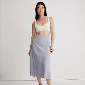 Elegant Lavender Midi Skirt